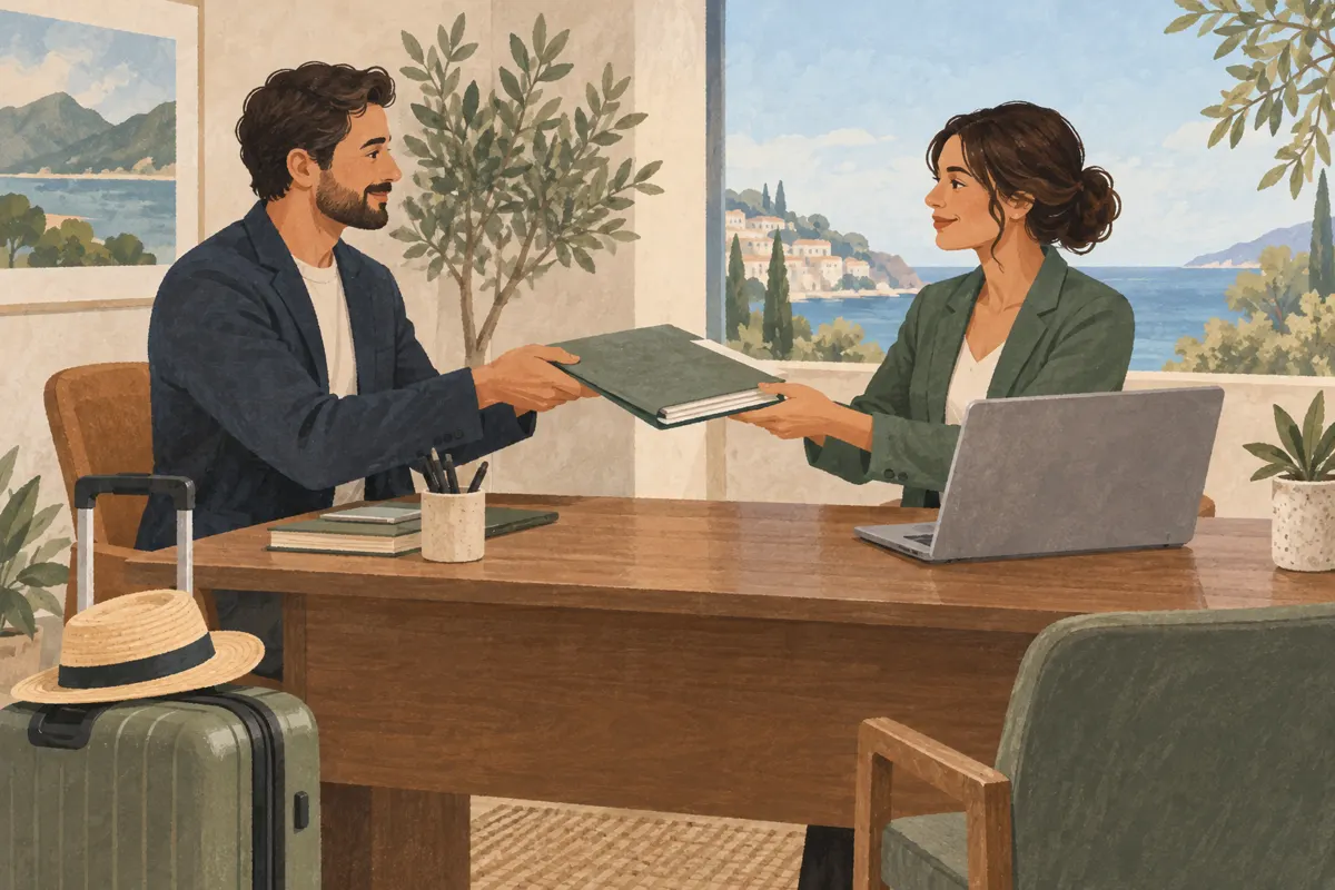 Ilustracja przekazania zadań współpracownikowi przed urlopem